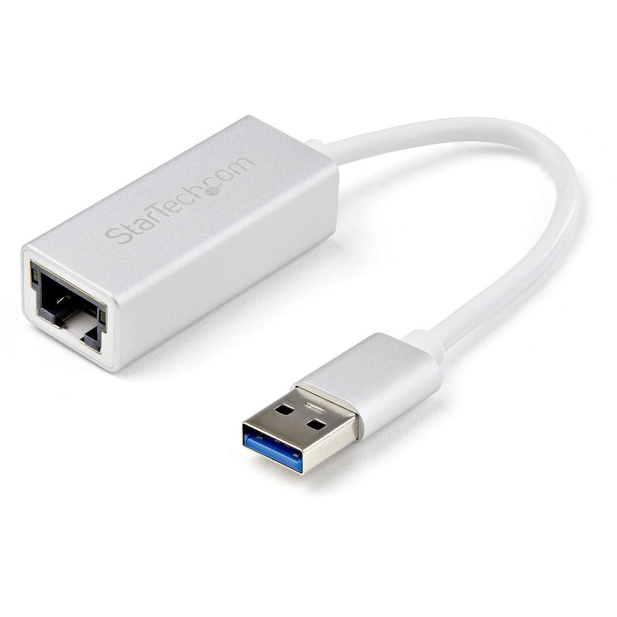 StarTech USB 3.0 to Gigabit Network Adapter - Silver - Sleek Aluminum Design Ideal for MacBook, Chromebook or Tablet