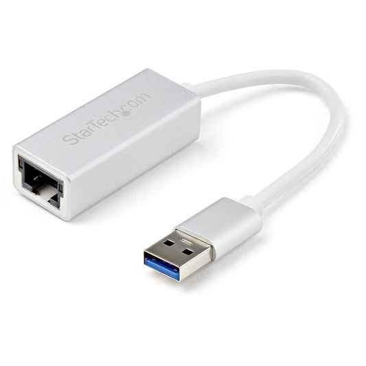 StarTech USB 3.0 to Gigabit Network Adapter - Silver - Sleek Aluminum Design Ideal for MacBook, Chromebook or Tablet