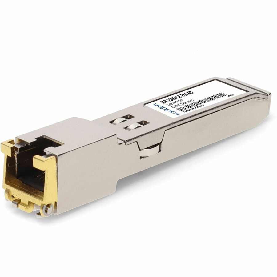 AddOn MSA and TAA Compliant 10/100Base-TX SFP Transceiver (Copper, 100m, RJ-45, Rugged)