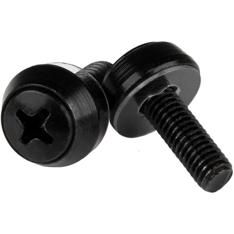 StarTech M5 x 12mm, Screws, 100 Pack, Black, M5 Mounting Screws for Server Rack & Cabinet, TAA