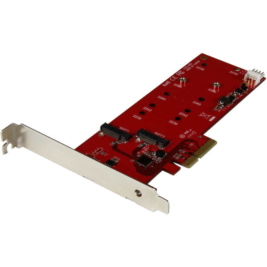 StarTech 2x M.2 SATA SSD Controller Card, PCIe, PCI Express M.2 SATA III Controller, NGFF Card Adapter, TAA