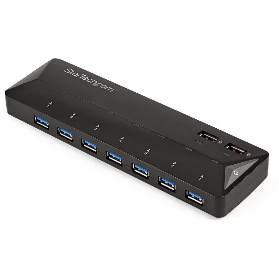StarTech 7-Port USB 3.0 Hub plus Dedicated Charging Ports - 2 x 2.4A Ports - Desktop USB Hub and Fast-Charging Station