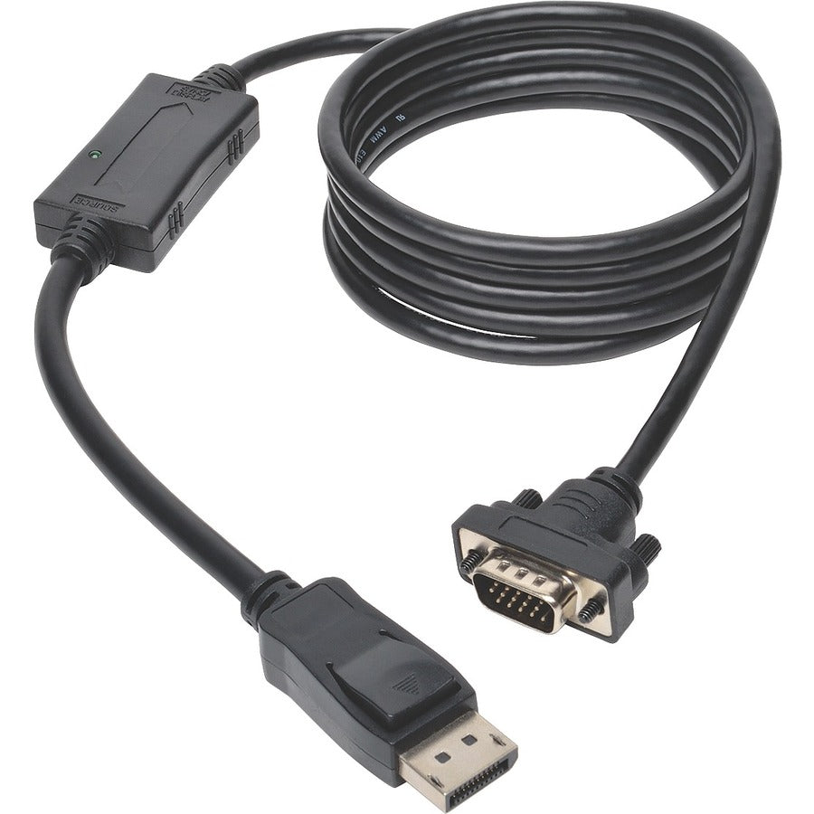 Tripp Lite by Eaton 6ft DisplayPort to VGA / DP to VGA Adapter Active Converter with Latches to HD15 DPort 1.2 M/M