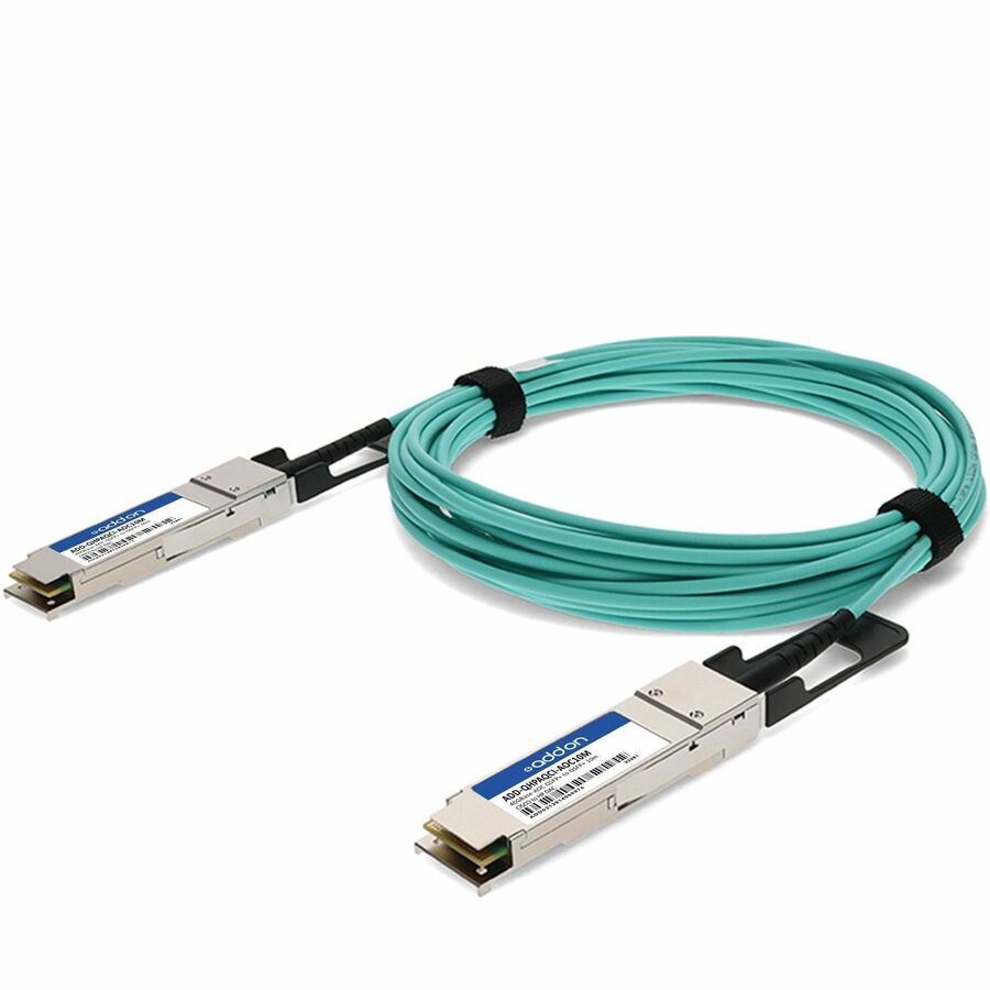 AddOn Cisco QSFP-H40G-AOC10M to HP 720208-B21QSFP-H40G-AOC10M Compatible TAA Compliant 40GBase-AOC QSFP+ to QSFP+ Direct Attach Cable (850nm, MMF, 10m)