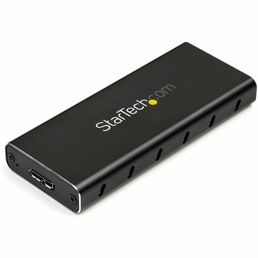 StarTech M.2 SSD Enclosure for M.2 SATA SSDs, USB 3.1 (10Gbps) with USB-C Cable, External Enclosure for USB-C Host, Aluminum, TAA