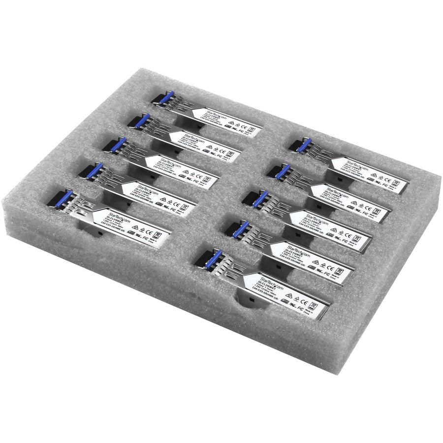 StarTech Cisco GLC-LH-SM Compatible SFP Module 10 Pack - 1000BASE-LX/LH 1GbE Gigabit Ethernet Single Mode Fiber SMF Optic Transceiver