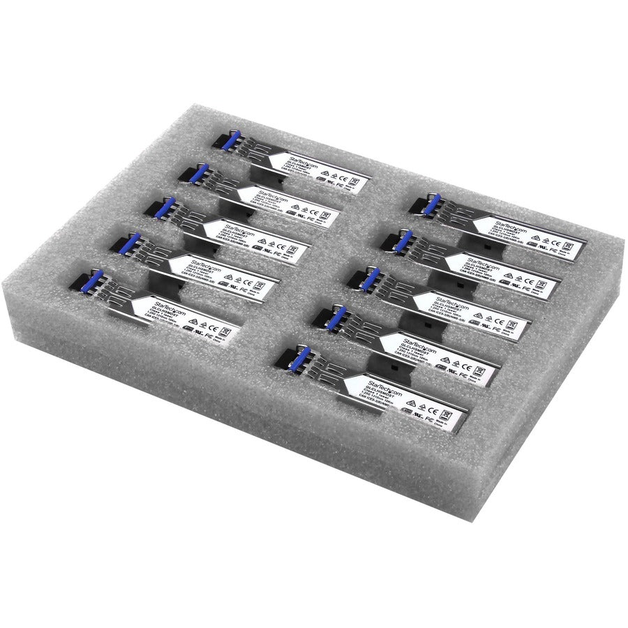 StarTech Cisco GLC-LH-SMD Compatible SFP Module 10 Pack - 1000BASE-LX/LH 1GbE Gigabit Ethernet Single Mode Fiber SMF Optic Transceiver