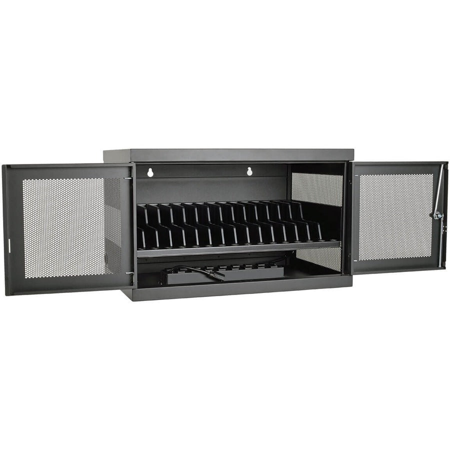 Tripp Lite by Eaton Multi-Device Charging Station 16 AC Outlets Chromebooks and Laptops Wall-Mount and Cart Options Black