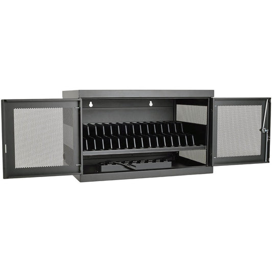 Tripp Lite by Eaton Multi-Device Charging Station 16 AC Outlets Chromebooks and Laptops Wall-Mount and Cart Options Black