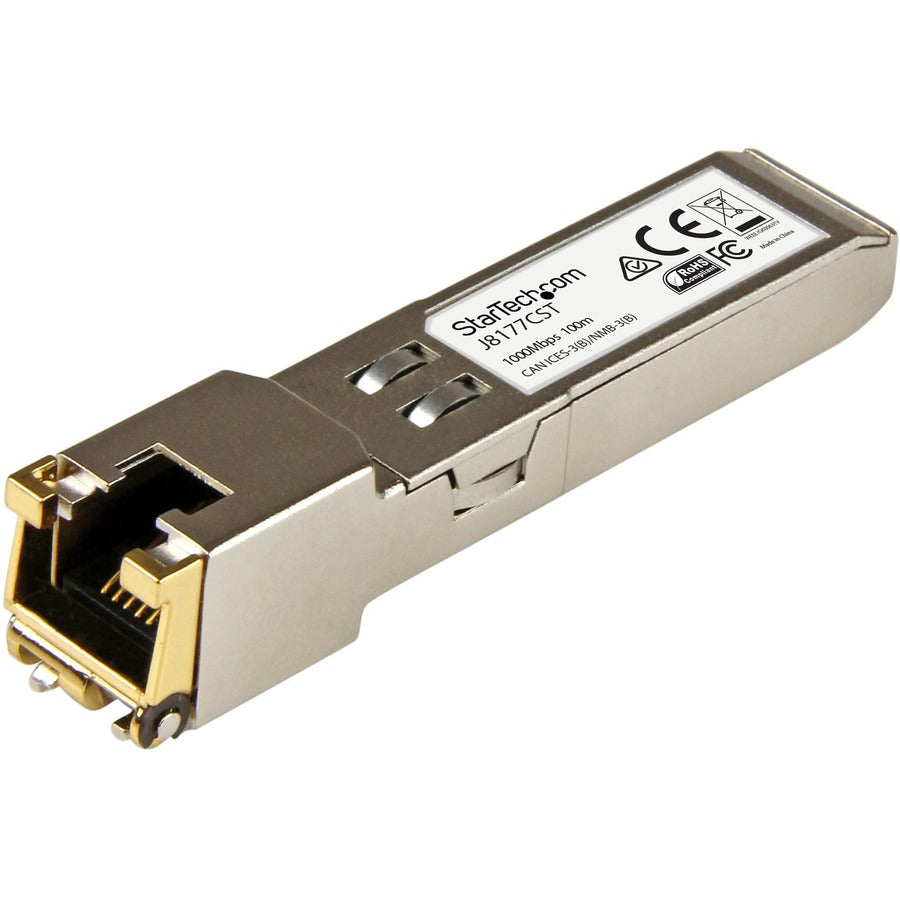 StarTech HPE J8177C Compatible SFP Module - 1000BASE-T - 1GE Gigabit Ethernet SFP SFP to RJ45 Cat6/Cat5e - 100m