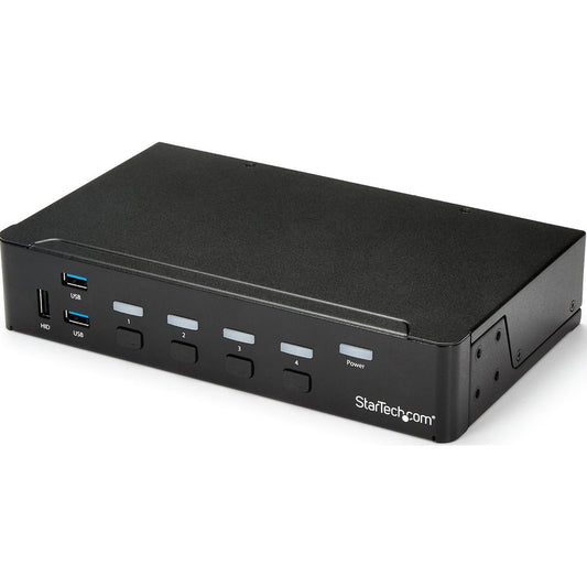 StarTech 4-Port HDMI KVM Switch, Built-in USB 3.0 Hub for Peripheral Devices, 1080p, TAA
