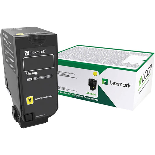 Lexmark Unison Original High Yield Laser Toner Cartridge - Yellow - 1 Each