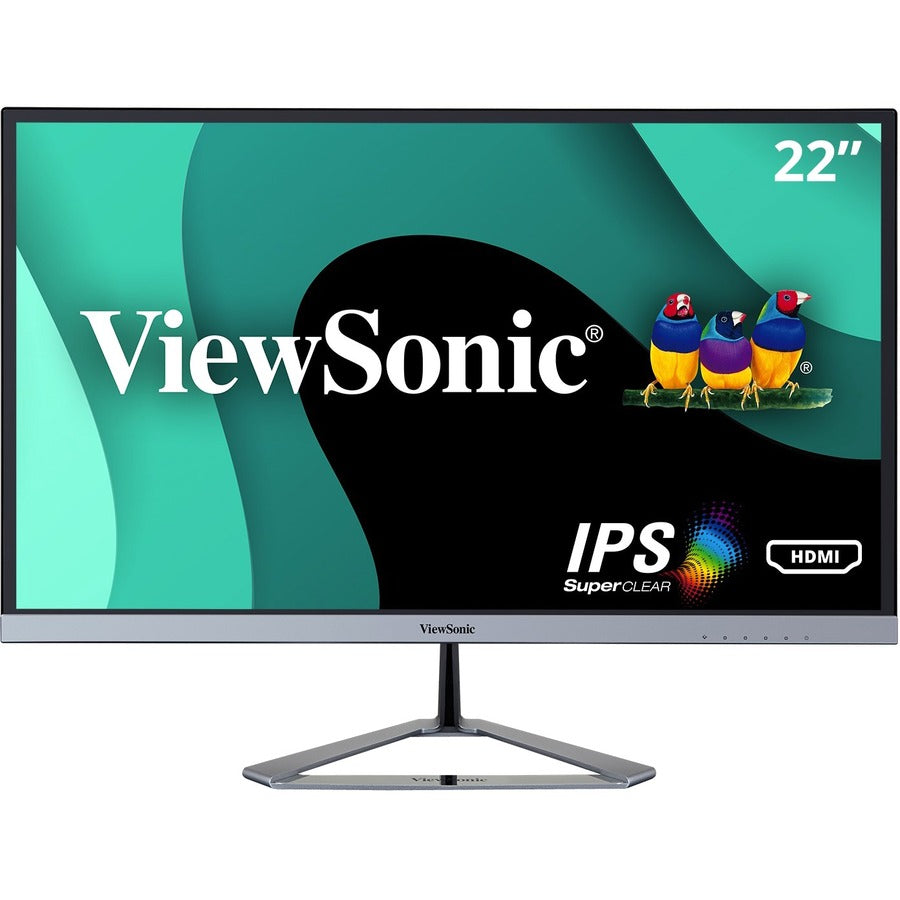 ViewSonic VX2276-SMHD 22 Inch 1080p Monitor, IPS Display with Ultra-Thin Bezels and Eye Care Technology for Home and Office Entertainment, DisplayPort for Daisy Chain, HDMI, and VGA Inputs