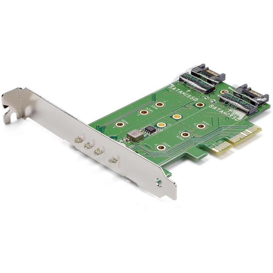 StarTech M.2 Adapter - 3 Port - 1 x PCIe (NVMe) M.2 - 2 x SATA III M.2 - SSD PCIE M.2 Adapter - M2 SSD - PCI Express SSD, TAA