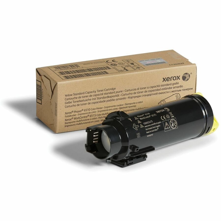 Xerox Genuine Phaser&reg; 6510, WorkCentre&reg; 6515 Yellow Standard capacity Toner Cartridge (1000 Pages) - 106R03475