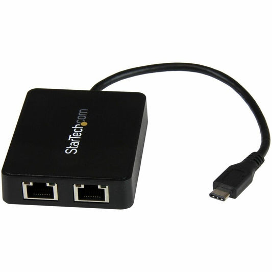 StarTech USB C to Dual Gigabit Ethernet Adapter with USB 3.0 (Type-A) Port - USB Type-C Gigabit Network Adapter