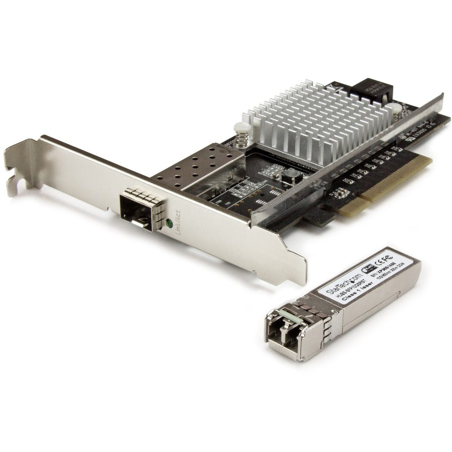 StarTech 10G Network Card - 1x 10G Open SFP+ Multimode LC Fiber Connector - Intel 82599 Chip - Gigabit Ethernet Card