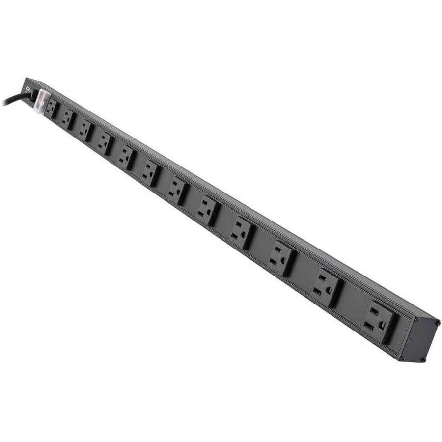 Tripp Lite by Eaton 12-Outlet Vertical Power Strip 120V 15A NEMA 5-15P 15 ft. (4.57 m) Cord 36 in. Black Housing