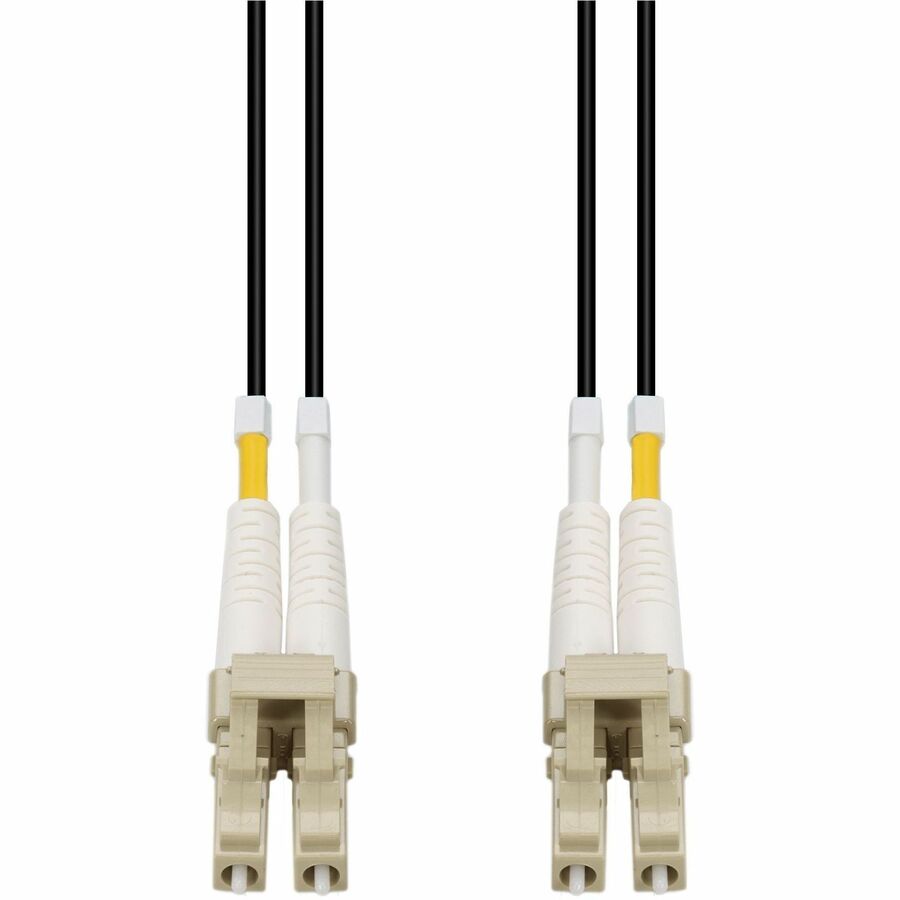 AddOn 50m LC to LC Black OM4 Duplex Armored Outdoor MMF (Multi Mode) Fiber Patch Cable, 50/125