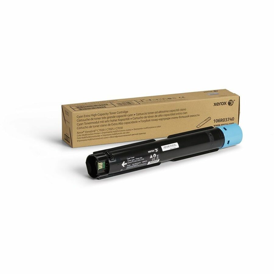 Xerox Genuine Xerox&reg; VersaLink&reg; C7000 Series Color Multifunction Printers Cyan High capacity Toner Cartridge (16500 Pages) - 106R03740