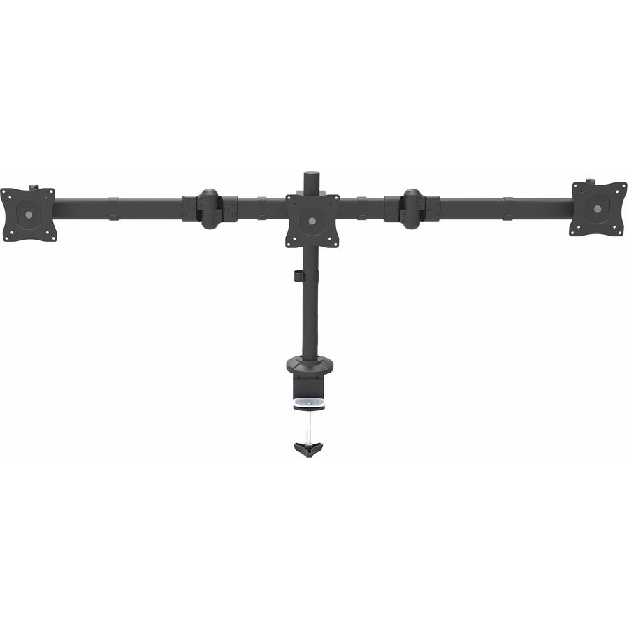 StarTech Desk Mount Triple Monitor Arm, 3 VESA 27" (17.6lb/8kg) Displays, Ergonomic Height Adjustable Articulating Pole Mount