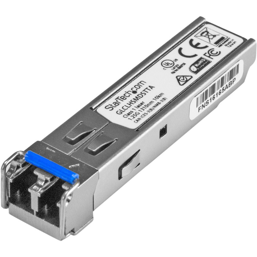 StarTech Cisco GLC-LH-SMD Compatible SFP Module, 1000BASE-LX/LH, 1GE Gigabit Ethernet 1GbE Single Mode Fiber Optic Transceiver, TAA