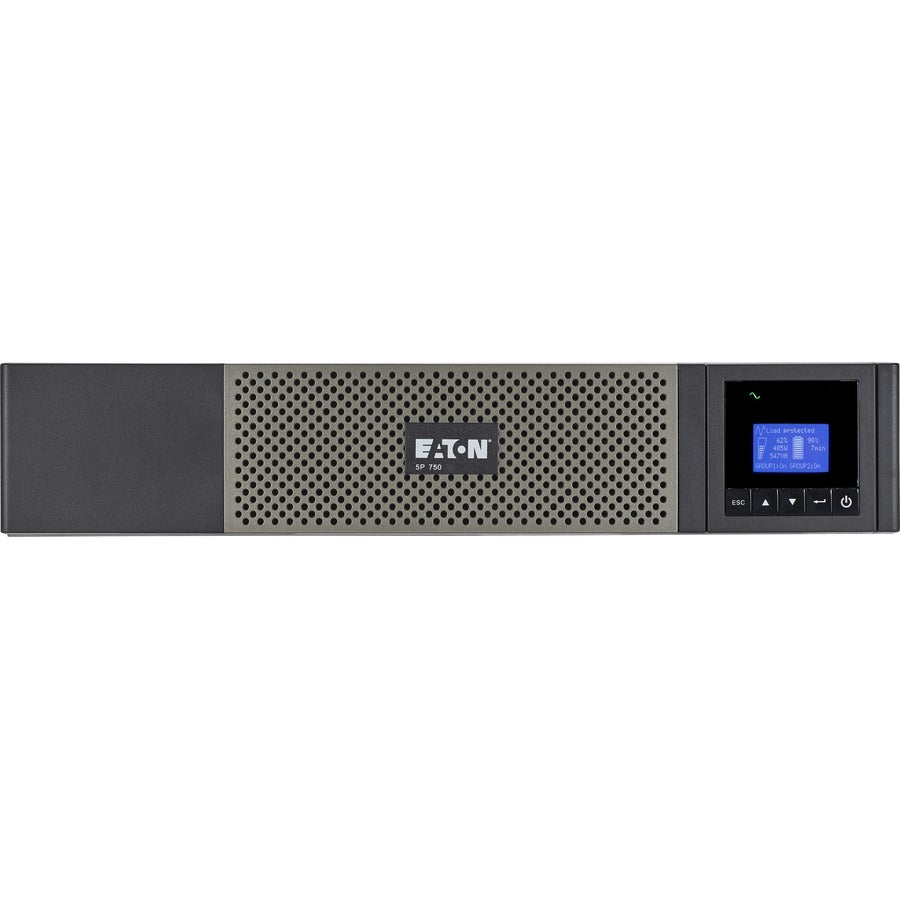 Eaton 5P UPS 750VA 600W 120V Line-Interactive UPS, 5-15P, 10x 5-15R Outlets, 16-Inch Depth, True Sine Wave, Cybersecure Network Card Option, 2U