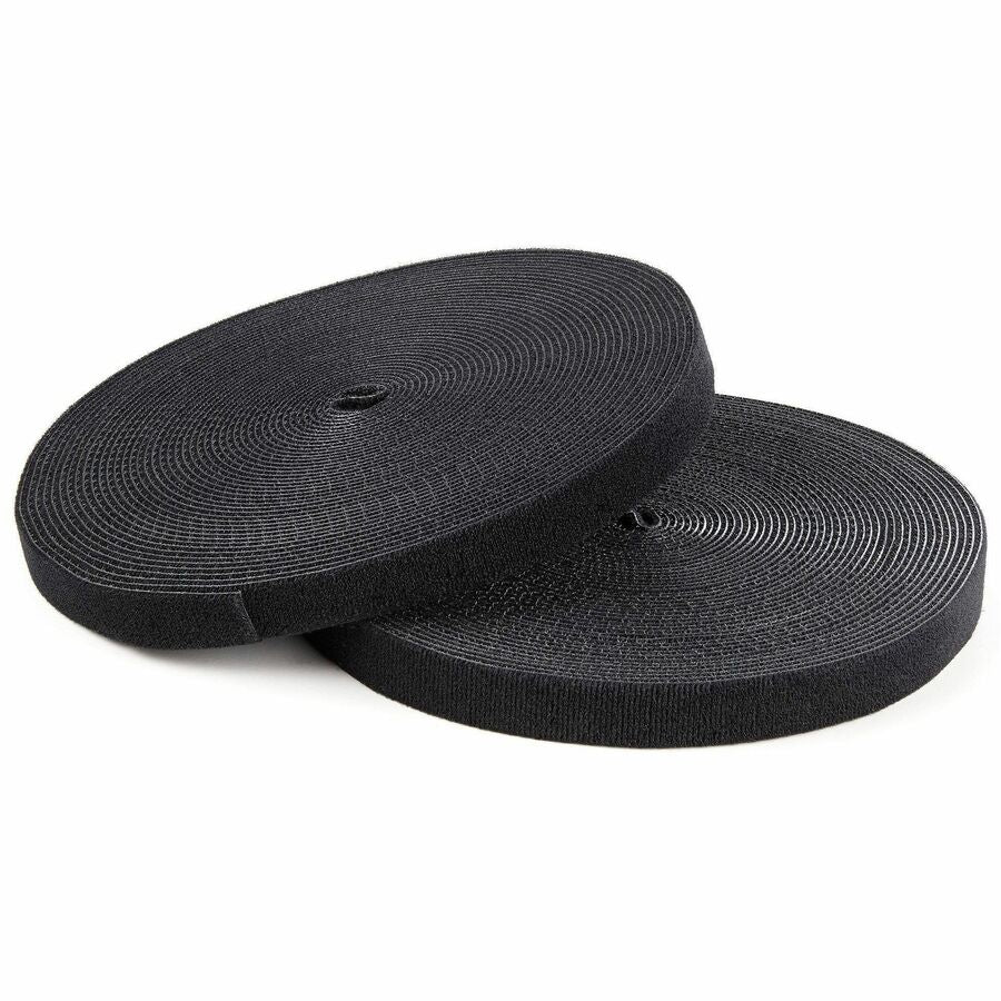 StarTech 100ft (30.5m) Hook and Loop Roll, Black, Cut-to-Size Reusable Cable Ties, Bulk Wire Fastener Tape, Cable Management Straps