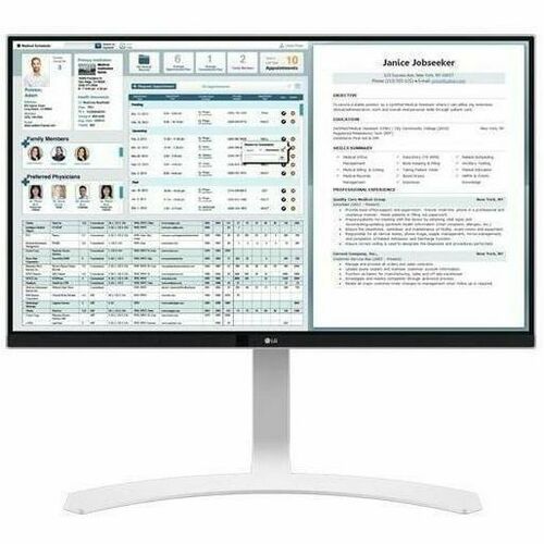 LG 27HJ712C-W 27" Class 4K UHD LCD Monitor - 16:9 - White - TAA Compliant