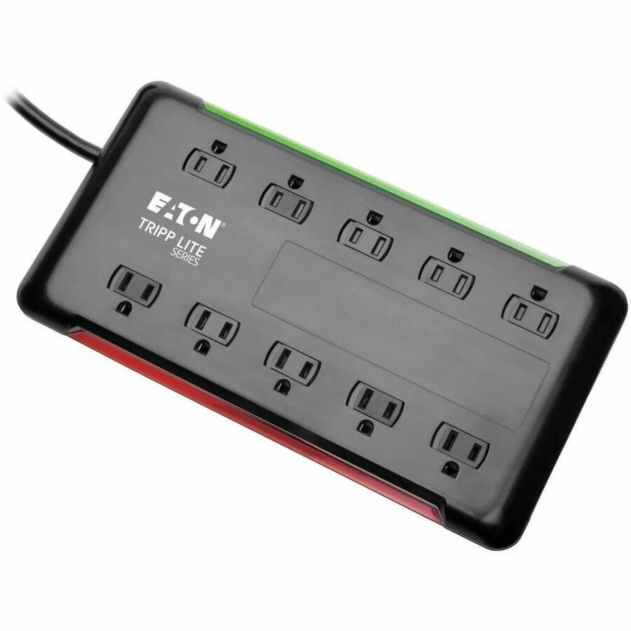 Tripp Lite series Protect It! 10-Outlet Surge Protector, 6 ft. Cord, 2880 Joules, Black Housing