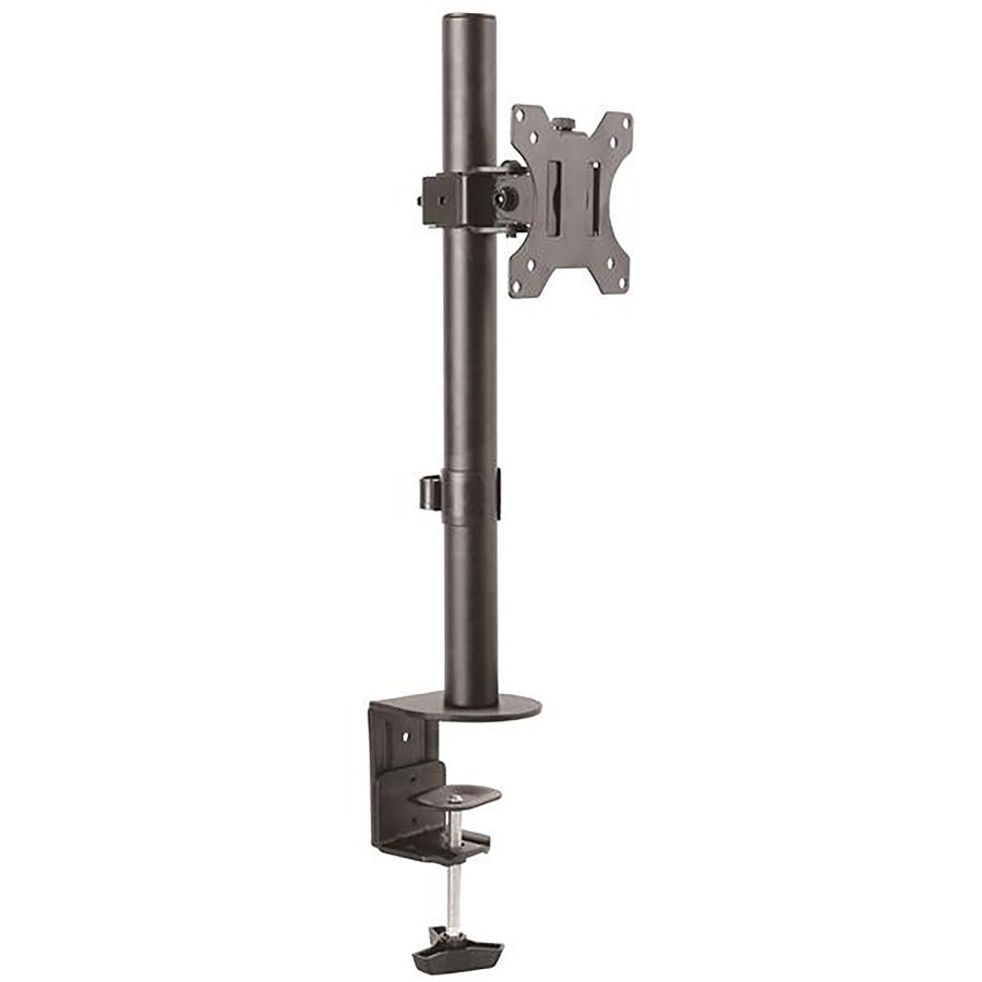 StarTech Single Monitor Desk Mount, Adjustable Monitor VESA Mount 34" (17.6lb/8kg) Display, Ergonomic Pole Mount Arm, C-Clamp/Grommet