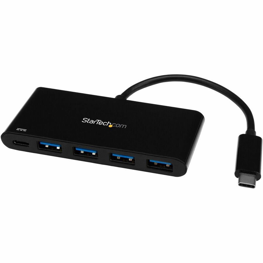 StarTech 4 Port USB C Hub with 4x USB Type-A (USB 3.0 SuperSpeed 5Gbps) - 60W Power Delivery Passthrough - Portable C to A Adapter Hub