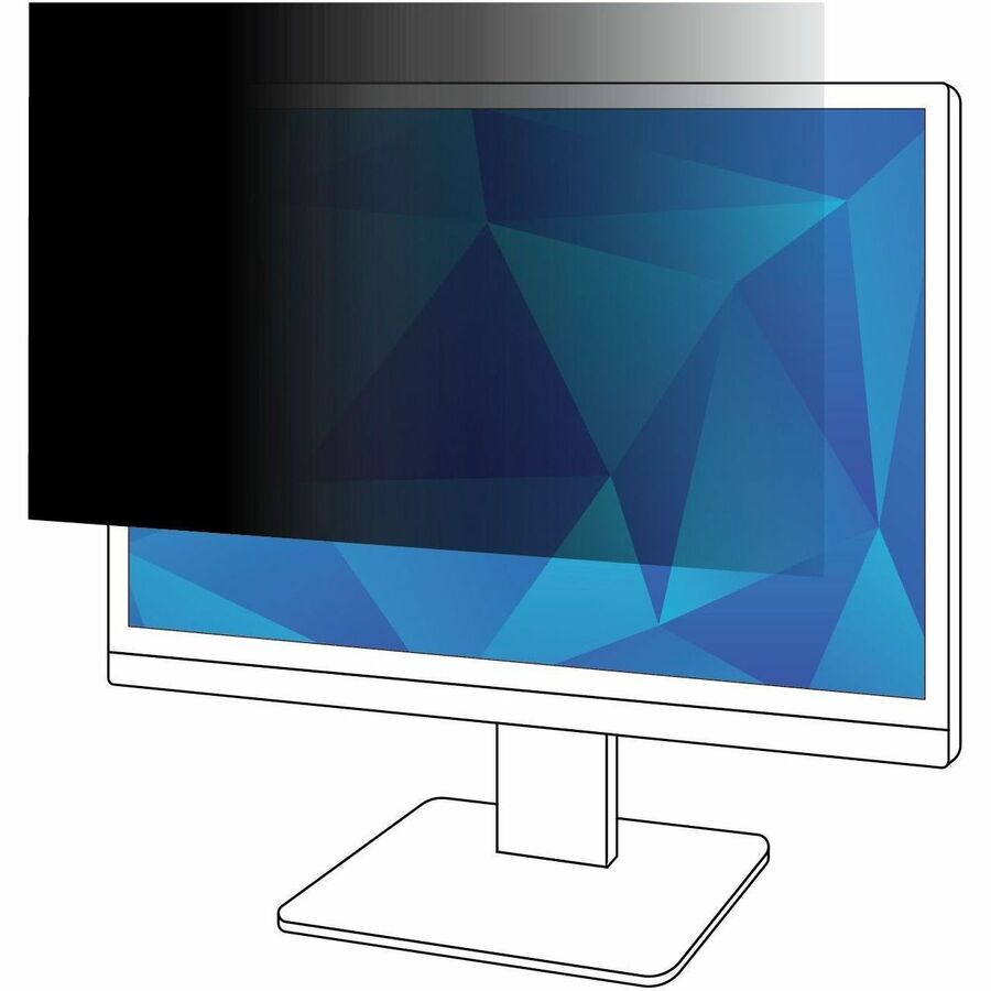 3M Privacy Filter for 30in Monitor, 16:10, PF300W1B Black, Matte