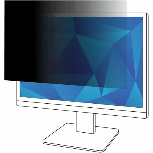 3M Privacy Filter for 23.6in Monitor, 16:9, PF236W9B Black, Matte