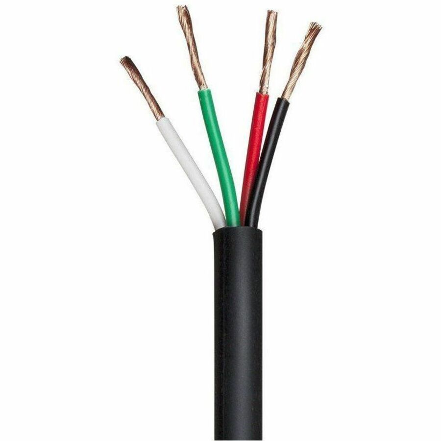 Monoprice Speaker Wire, CMP Rated, 4-Conductor, 18AWG, 1000ft, Black