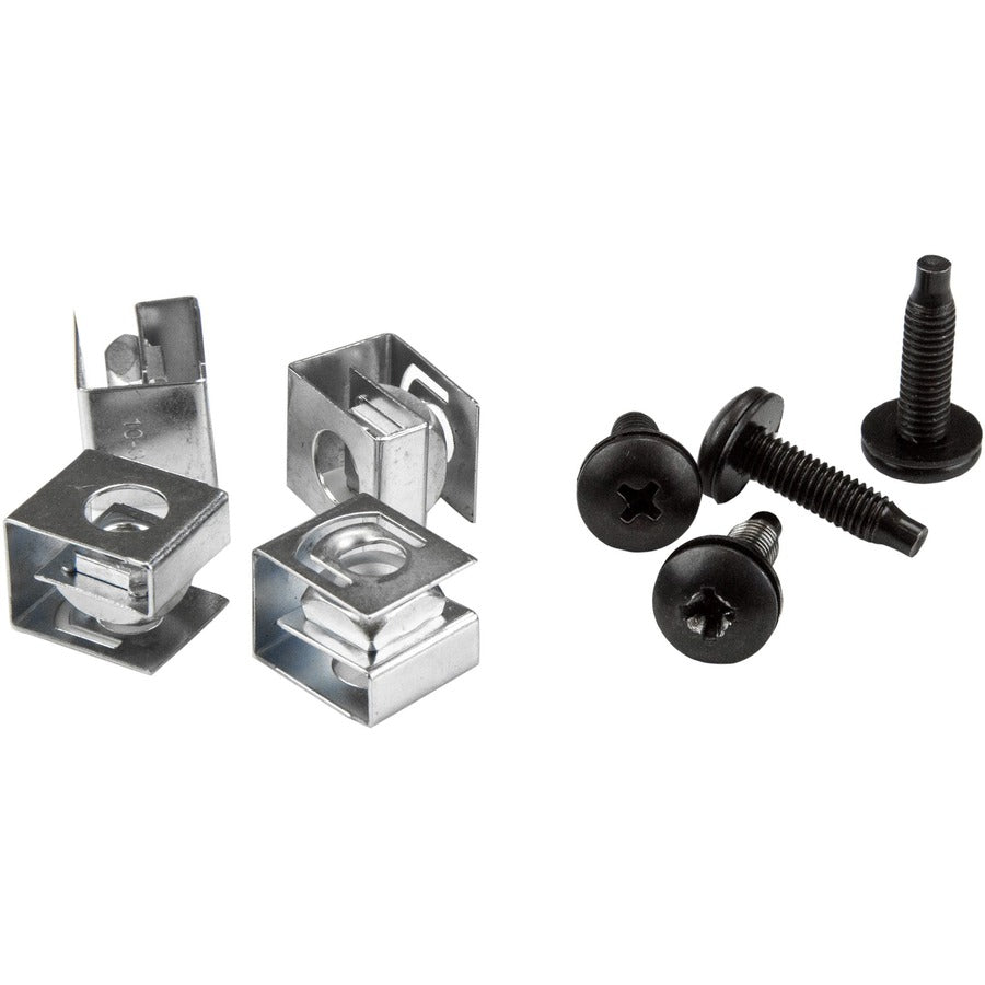 StarTech Server Rack Screws and Clip Nuts, 10-32, Rack Mount Screws and Slide-On Cage Nuts, Clip Nuts and Screws, 50 Pack, TAA