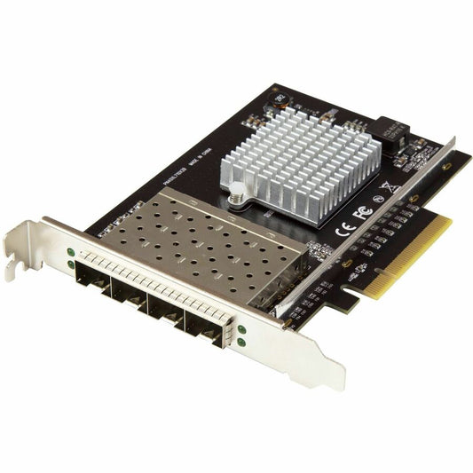 StarTech Quad Port 10G SFP+ Network Card - Intel XL710 Open SFP+ Converged Adapter - PCIe 10 Gigabit Fiber Optic Server NIC - 10GbE