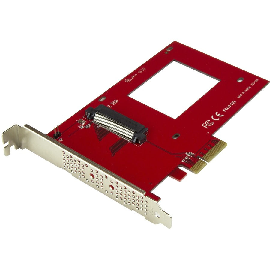 StarTech U.2 to PCIe Adapter for 2.5" U.2 NVMe SSD, SFF-8639 PCIe Adapter, x4 PCI Express 4.0, NVMe PCIe Adapter, U.2 PCIe Card, TAA