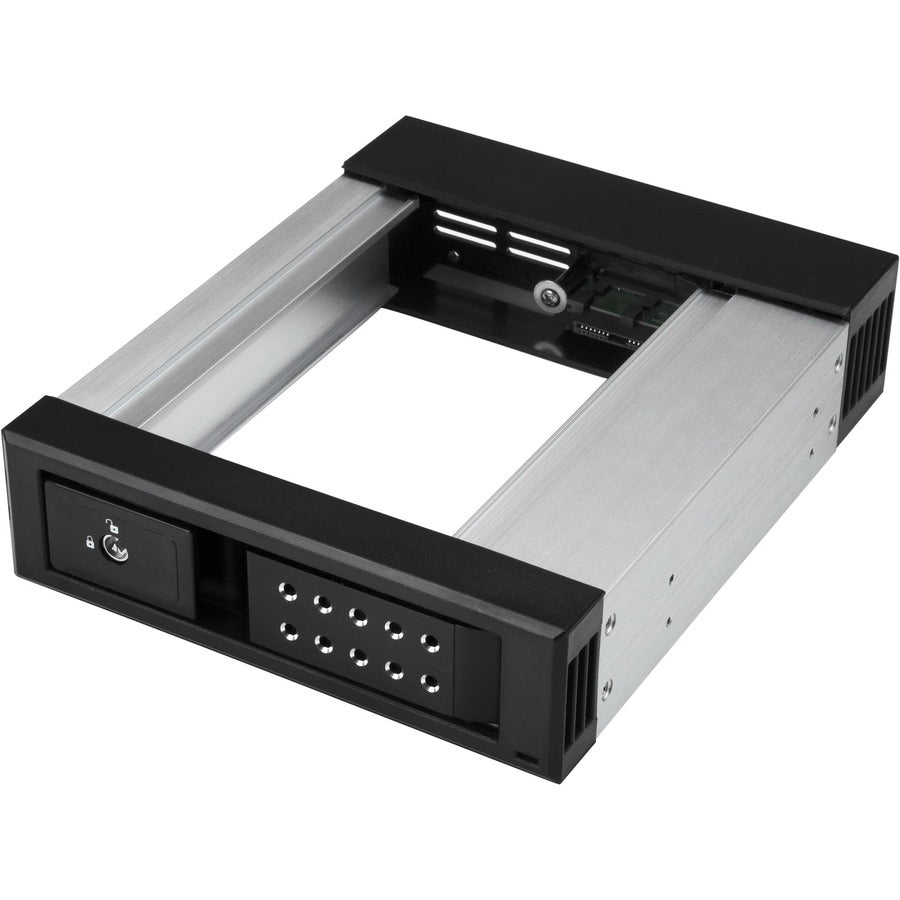StarTech 5.25 to 3.5 Hard Drive Hot Swap Bay - Trayless - Aluminum - For 3.5" SATA/SAS Drives - Front Mount - SAS/ SATA Backplane
