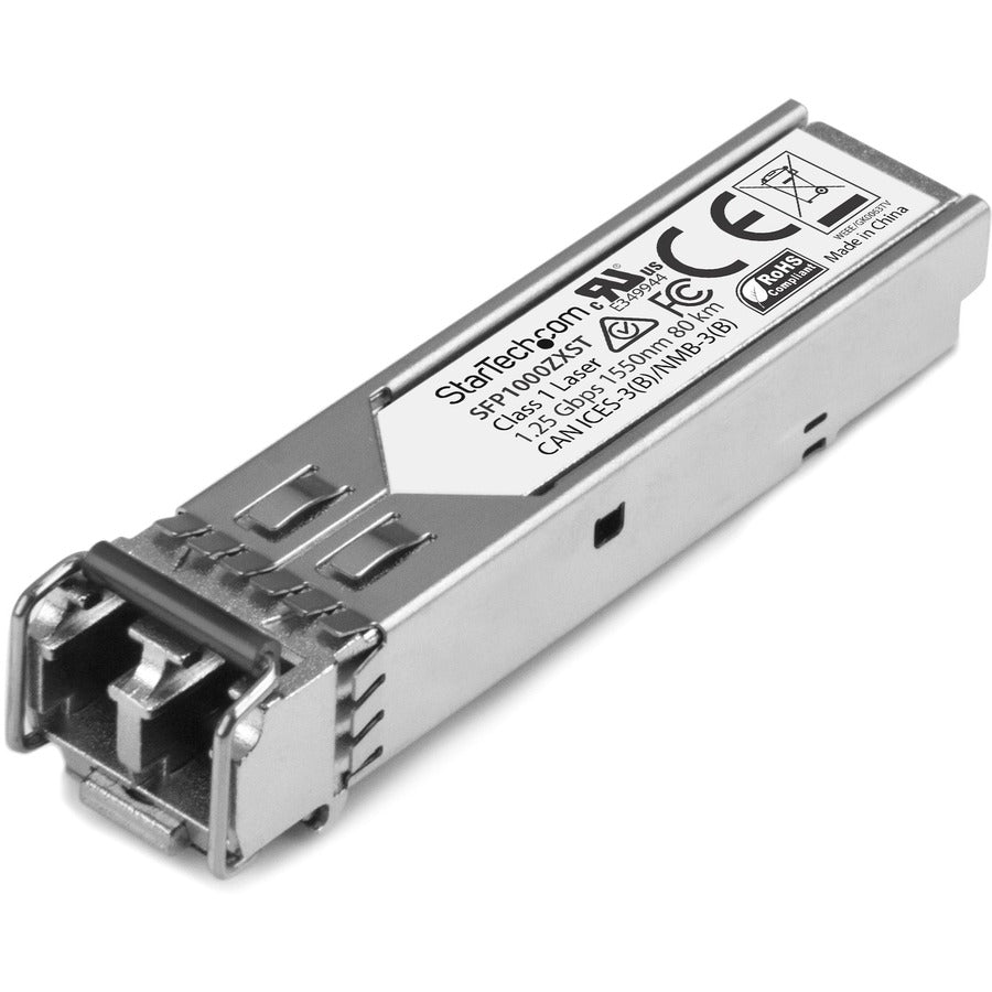 StarTech MSA Uncoded SFP Module - 1000BASE-ZX - 1GE Gigabit Ethernet SFP 1GbE Single Mode Fiber (SMF) Optic Transceiver - 70km DDM