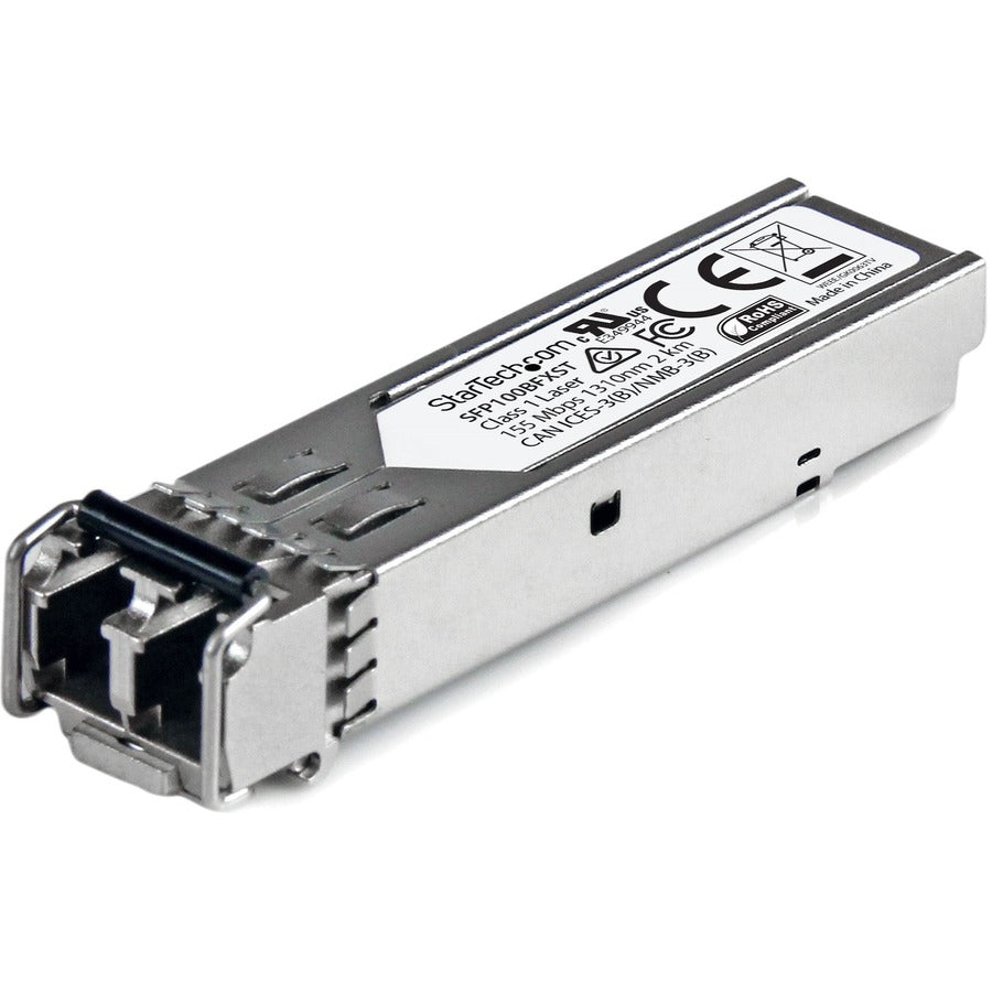 StarTech MSA Uncoded SFP Module - 100BASE-FX - 100Mb Ethernet SFP 100MbE Multi Mode Fiber (MMF) Optic Transceiver Module - 2km DDM
