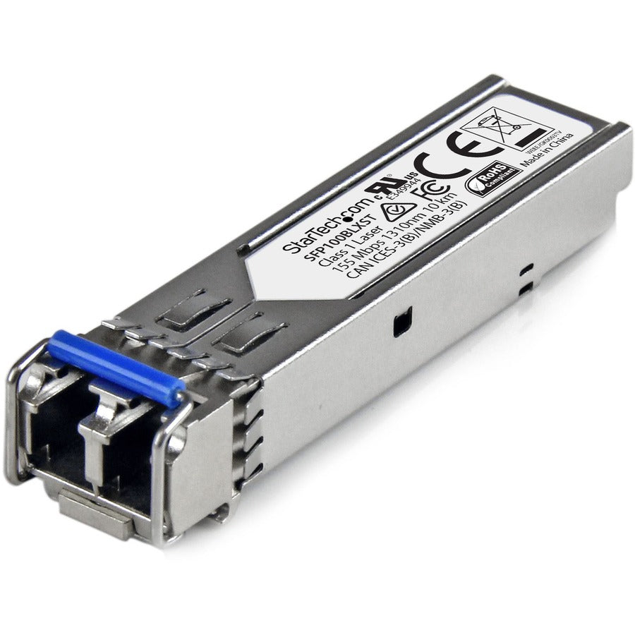StarTech MSA Uncoded SFP Module - 100BASE-LX - 100Mb Ethernet SFP 100MbE Single Mode Fiber (SMF) Optic Transceiver Module - 10km DDM