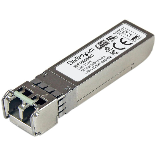 StarTech MSA Uncoded SFP+ Module - 10GBASE-SR - 10GE Gigabit Ethernet SFP+ 10GbE Multi Mode Fiber (MMF) Optic Transceiver - 300m DDM