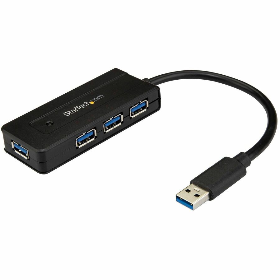 StarTech 4 Port USB 3.0 Hub SuperSpeed 5Gbps w/ Fast Charge - Portable USB 3.2 Gen 1 (5Gbps) Type-A Laptop/Desktop Hub - USB Bus/Self Powered