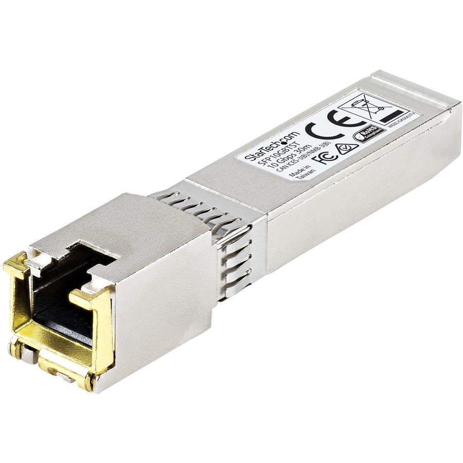 StarTech MSA Uncoded SFP+ Module - 10GBASE-T - 10GE Gigabit Ethernet SFP+ SFP to RJ45 Cat6/Cat5e Transceiver Module - 30m