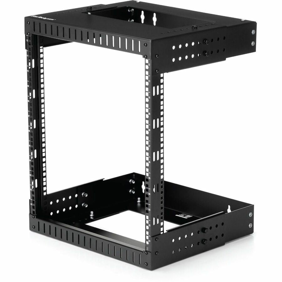 StarTech 2-Post 12U Heavy-Duty Wall Mount Network Rack, 19" Open Frame Server Rack with Adjustable Depth, Data Rack for IT Equipment