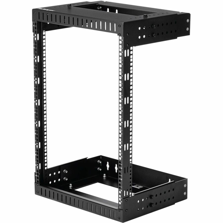 StarTech 2-Post 15U Heavy-Duty Wall Mount Network Rack, 19" Open Frame Server Rack with Adjustable Depth, Data Rack for IT Equipment