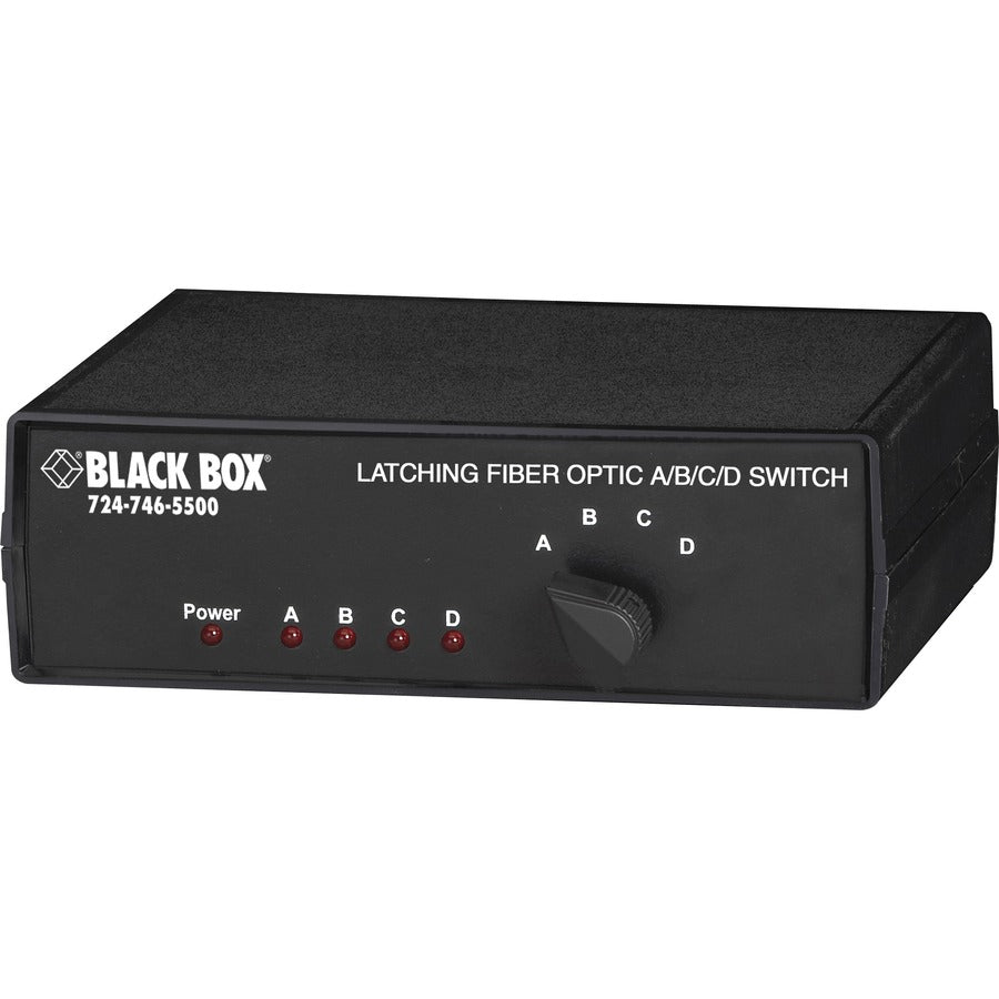 Black Box - Fiber Optic A/B/C/D Desktop Switch - Latching, ST Multimode