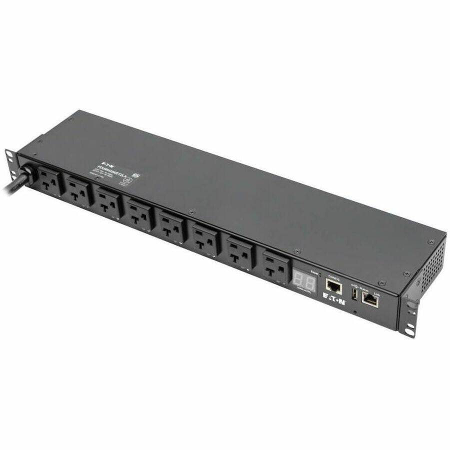 Tripp Lite by Eaton PDU 1.9kW Single-Phase Switched PDU LX Interface 120V Outlets (8 5-15/20R) NEMA L5-20P/5-20P input 12 ft. (3.66 m) Cord 1U Rack TAA