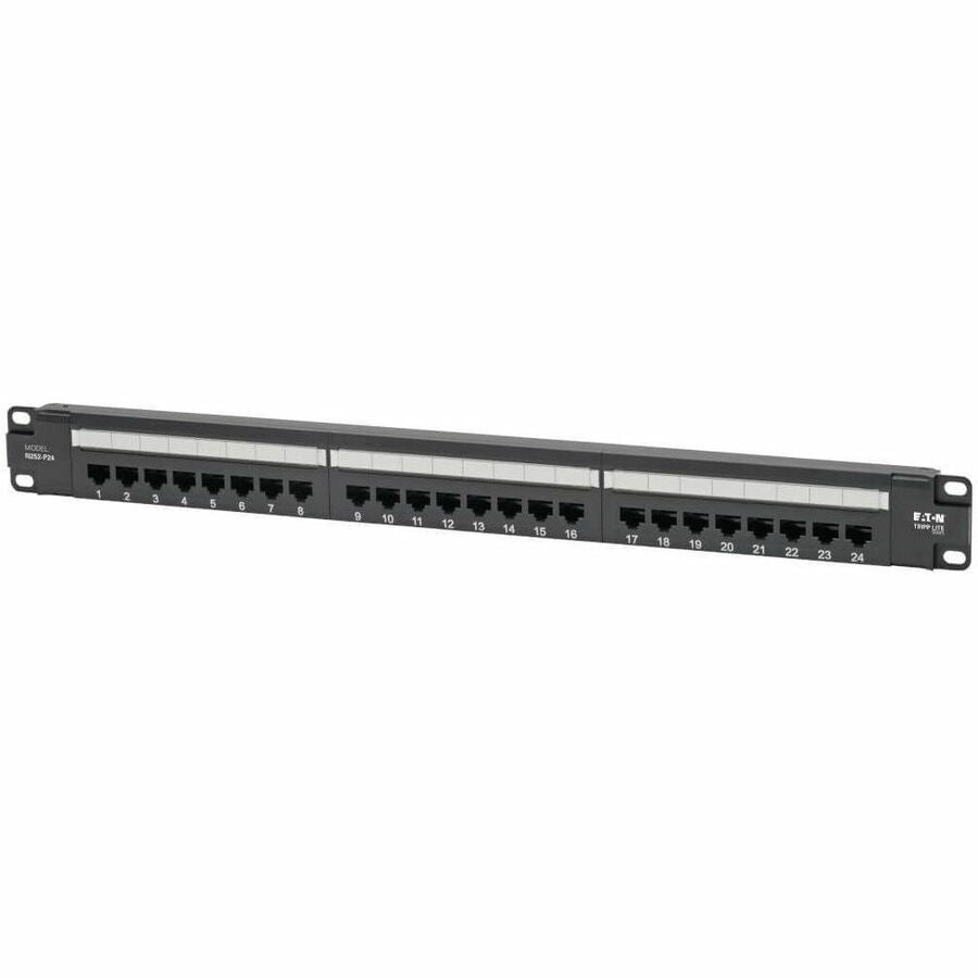 Tripp Lite by Eaton Cat6 24-Port Patch Panel - PoE+ Compliant 110/Krone 568A/B RJ45 Ethernet 1U Rack-Mount TAA
